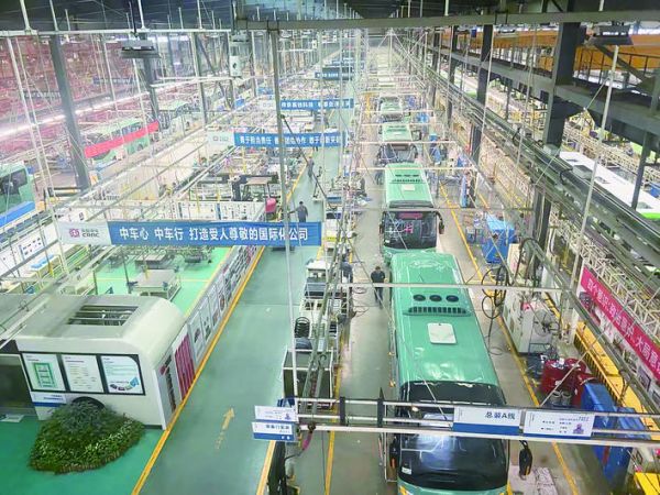 中車時代電動汽車股份有限公司新能源車輛生產(chǎn)車間。