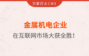 金屬機電企業(yè)在互聯(lián)網(wǎng)市場大獲全勝！